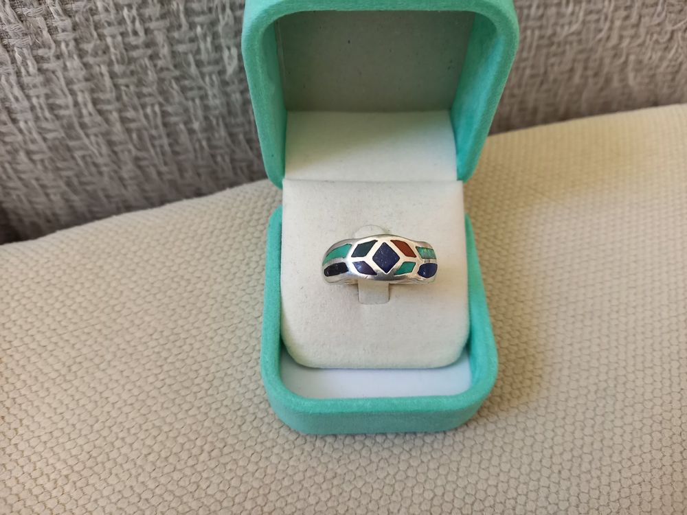 Star.W 925 Silber Emaille Ringe - Bunte Stapelbare Damenringe Handgemacht