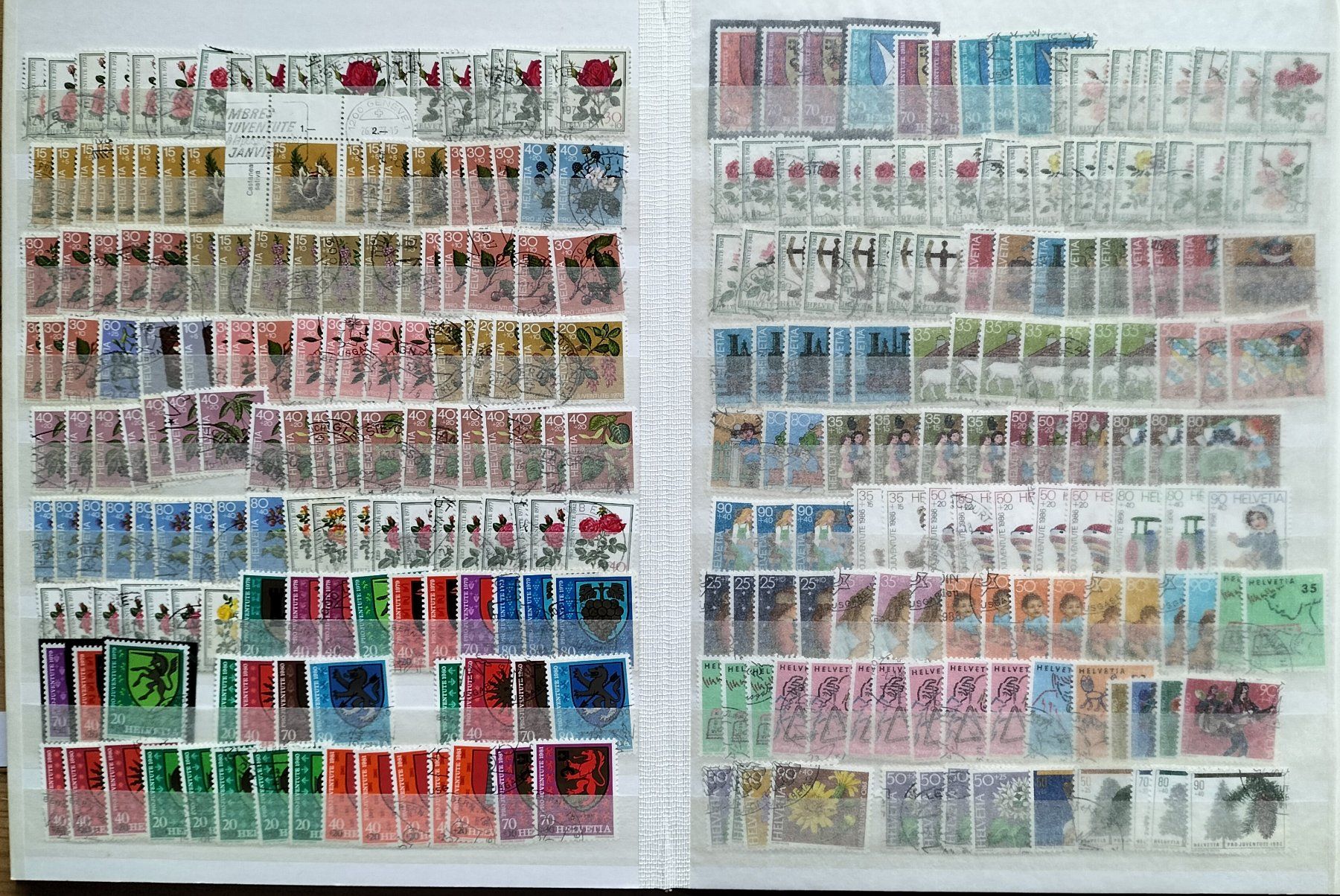 Alle Briefmarken: R1606  /  Pro juventute doublettes  1913-1995 obl. – Gebraucht aus Ste-Croix von MONT-TAGNAC 6