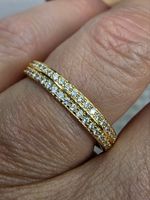 Bague argent avec diamants de moissanite certifiés GRA