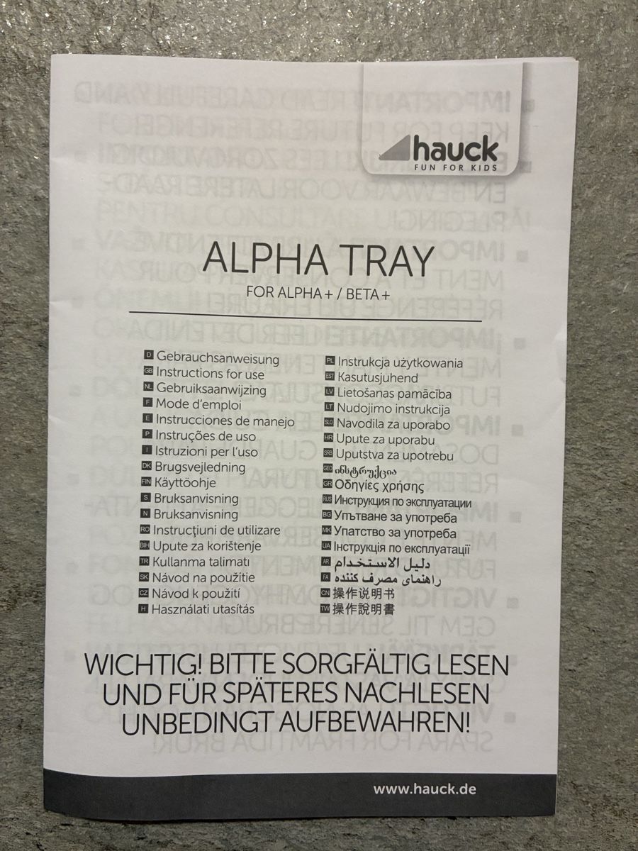 Hauck Hochstühle: Hauck Alpha+ Tray – Gebraucht aus Ruschein von CalmAir 2