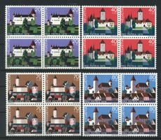 1979, Pro Patria, Schlösser IV, Viererblöcke **