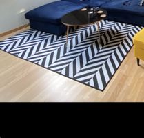 Black and white rug