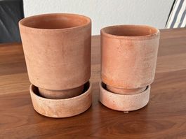 Bergs Potter Hoff Pot Blumentopf+Unterteller 2er Set NP61