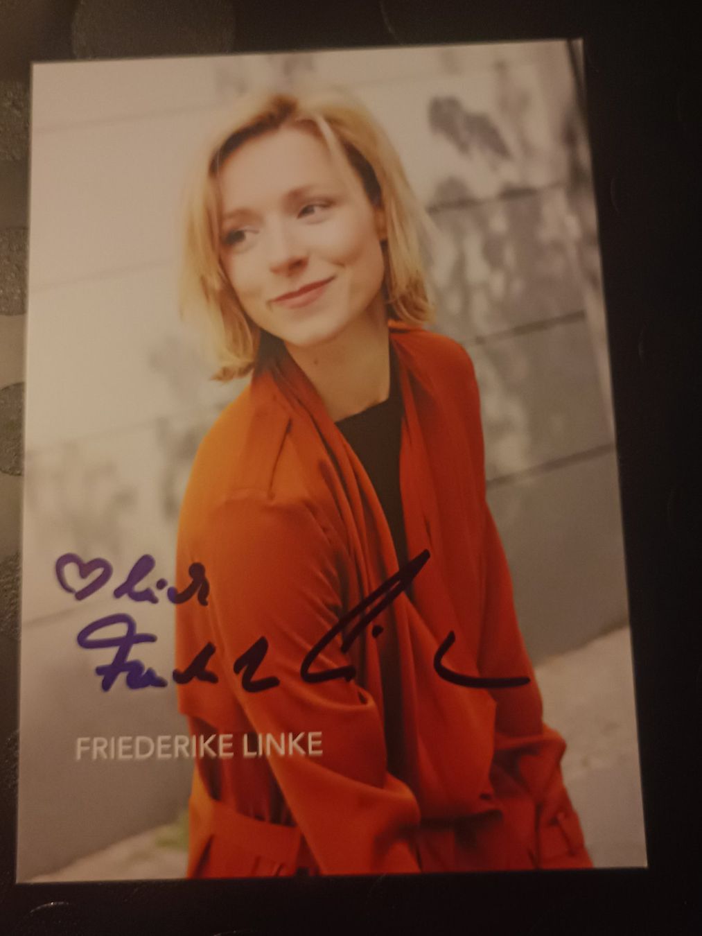 Autogramme: Friederike Linke - handsignierte Autogrammkarte – Gebraucht aus Menziken von Artographs