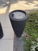 Schwarzes Pflanzgefäss 90 × Ø 36 cm