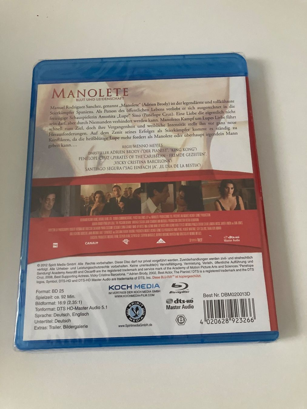 Tutti i DVDs: Manolete - Blut und Leidenschaft [Blu-ray] Neuware – Nuovo e nell'imballaggio originale da Arbon venduto da Sugofresser 1
