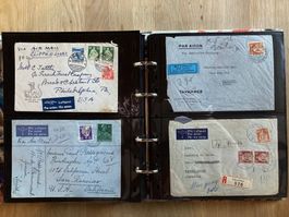 Flugpost Briefsammlung um 1940 Helvetia mit Schwert