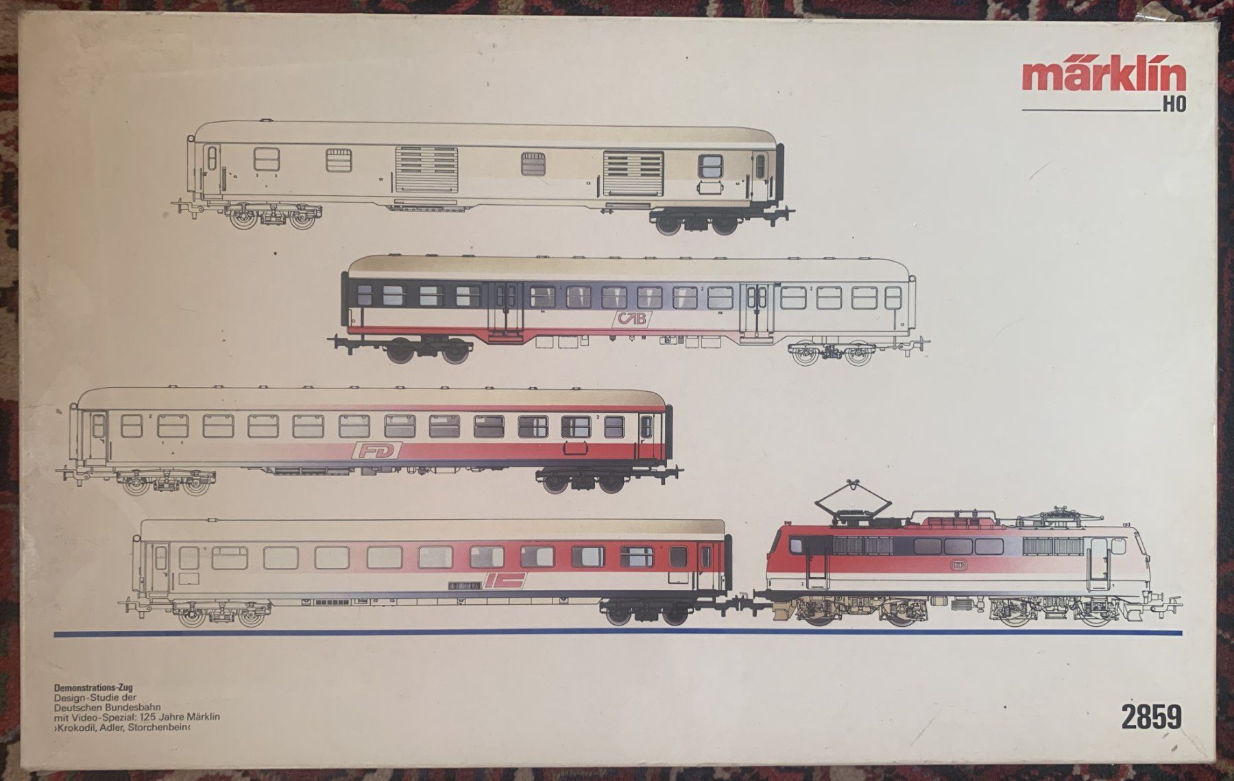 Märklin Modelleisenbahnen: Märklin Leerverpackung H0 2859 Demonstrations-Zug DB – Gebraucht aus Ebnat-Kappel von pourlemerite