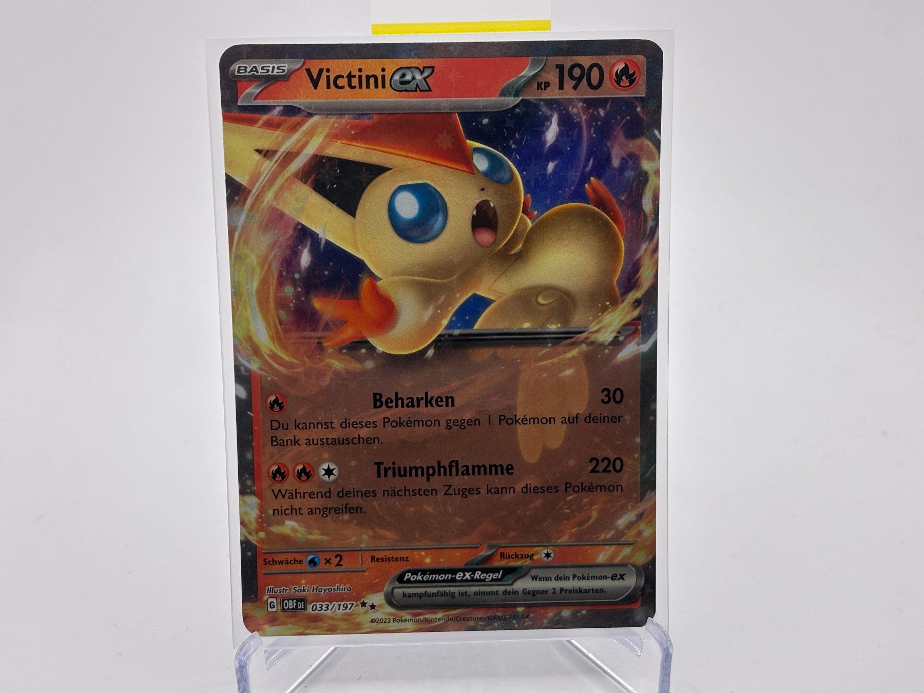Pokémon Carte collezionabili: Obsidianflammen - Victini ex (OBF 33) - DE – Nuovo (secondo la descrizione) da Allschwil venduto da Bullach