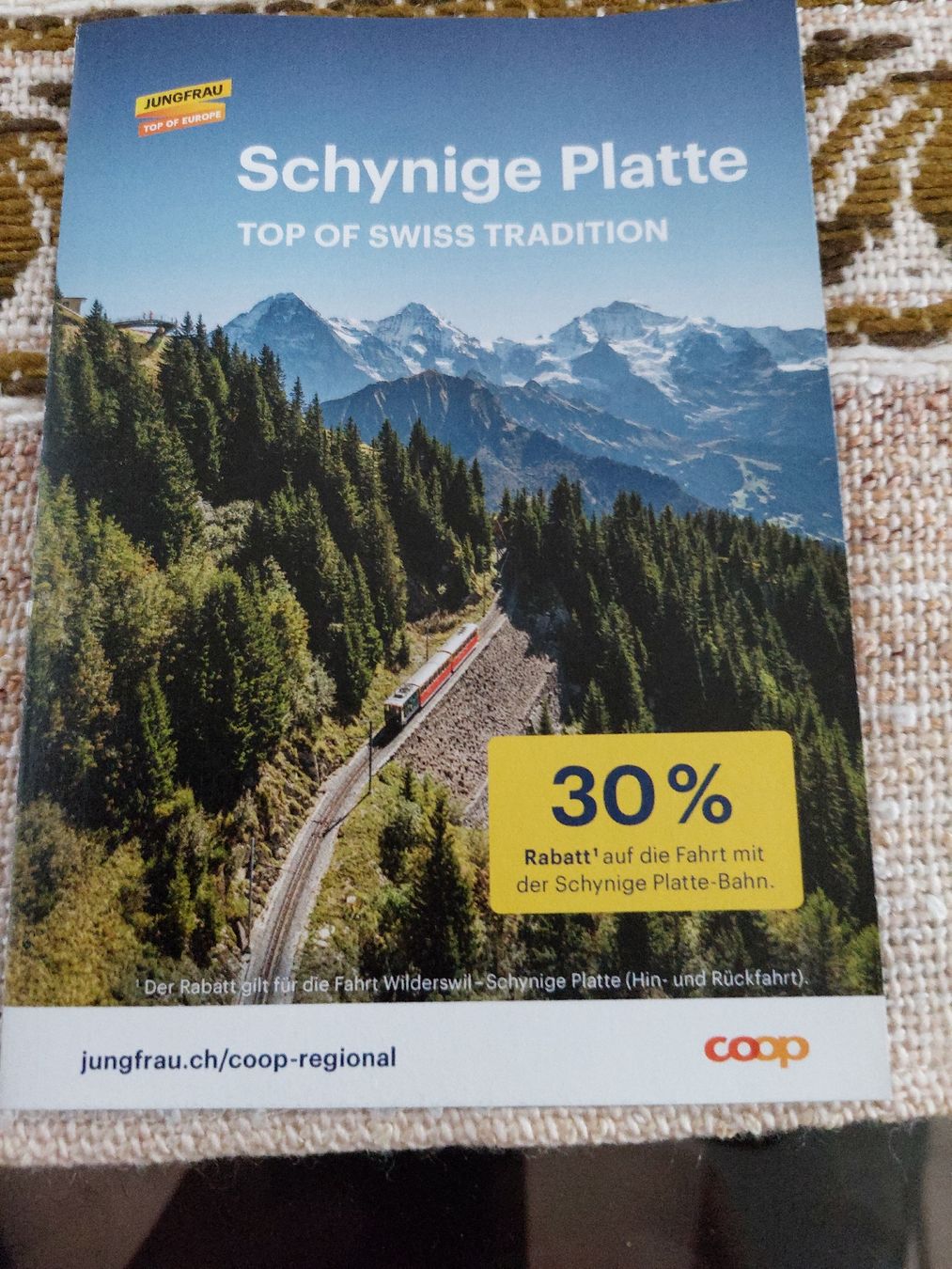 Buoni: Schynige Platte Coop Regional Rabatt 30% – Nuovo e nell'imballaggio originale da Golaten venduto da rohrspatz01