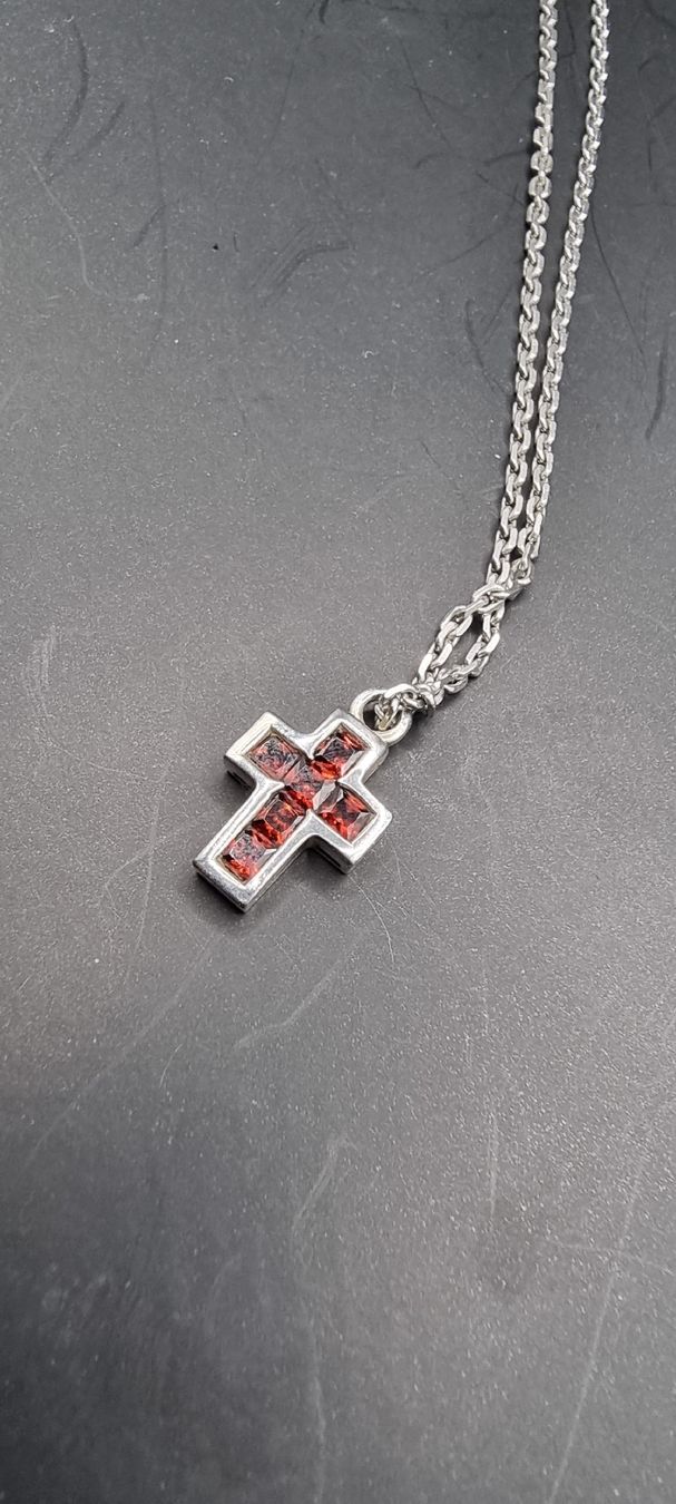 Catenine: Silberkette mit Kreuz Anhänger – Usato da Kreuzlingen venduto da Vitali_93 2
