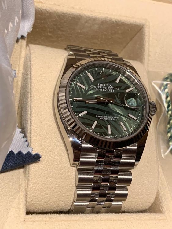 Rolex Datejust 36, NEU, Green Palm Dial Ref.126234, FullSet Kaufen auf Ricardo
