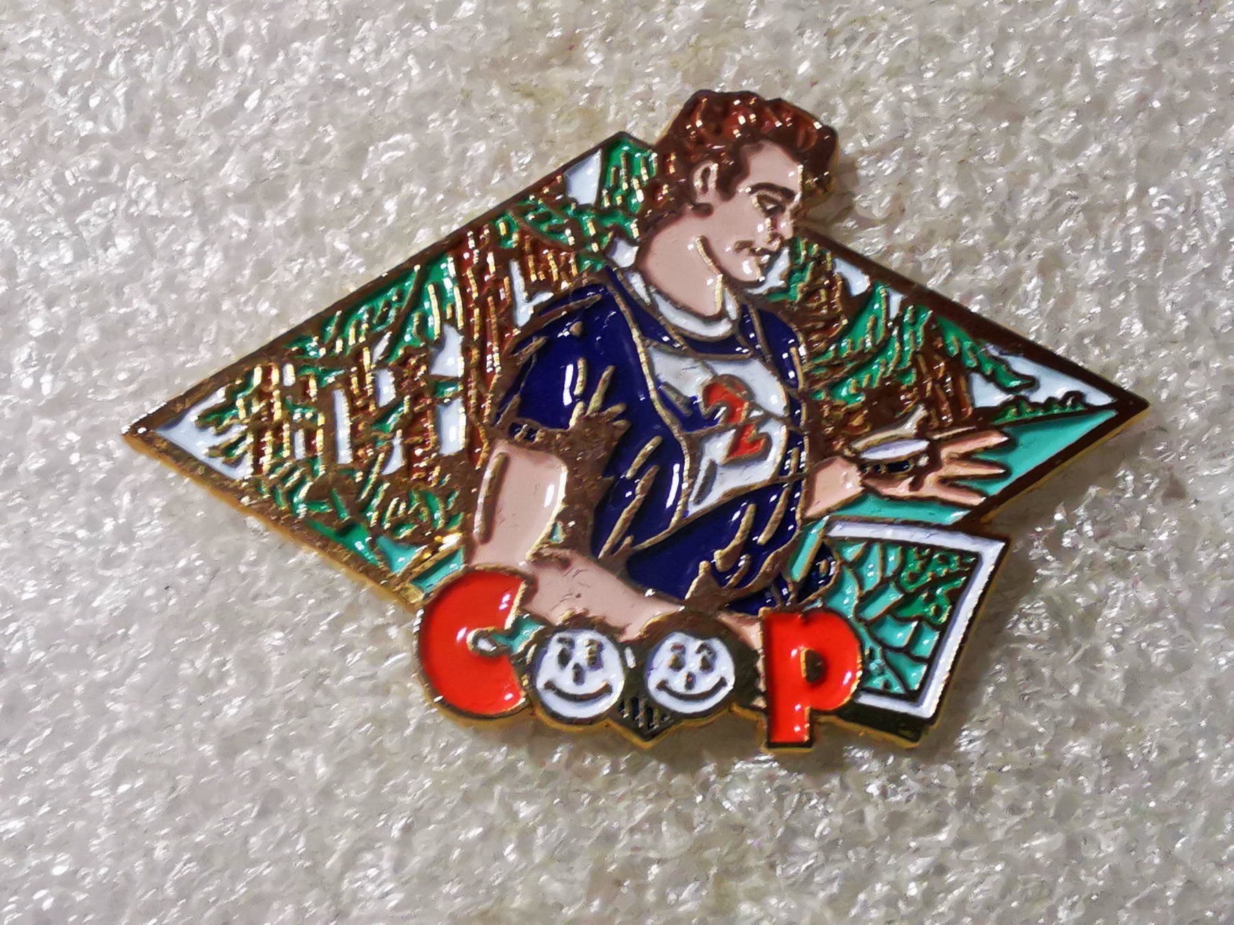 Placchette & Badge: Ansteckpin 88: Coop – Usato da Oppligen venduto da Pin-Fall-Shop