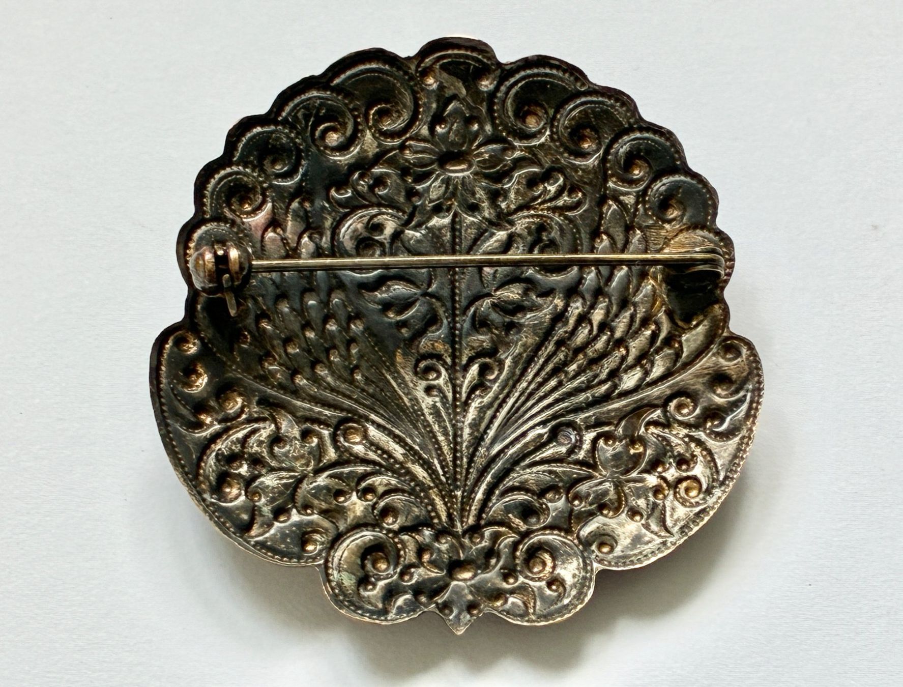 Spille & Fermagli: Antike Jugendstil Brosche mit Relief-Portrait um 1900 – Usato da Kloten venduto da Nephty 3
