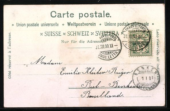 Cartoline postali: Litho Lugano, Panoramablick auf die Stad – Usato da Berlin venduto da bartko-reher 1