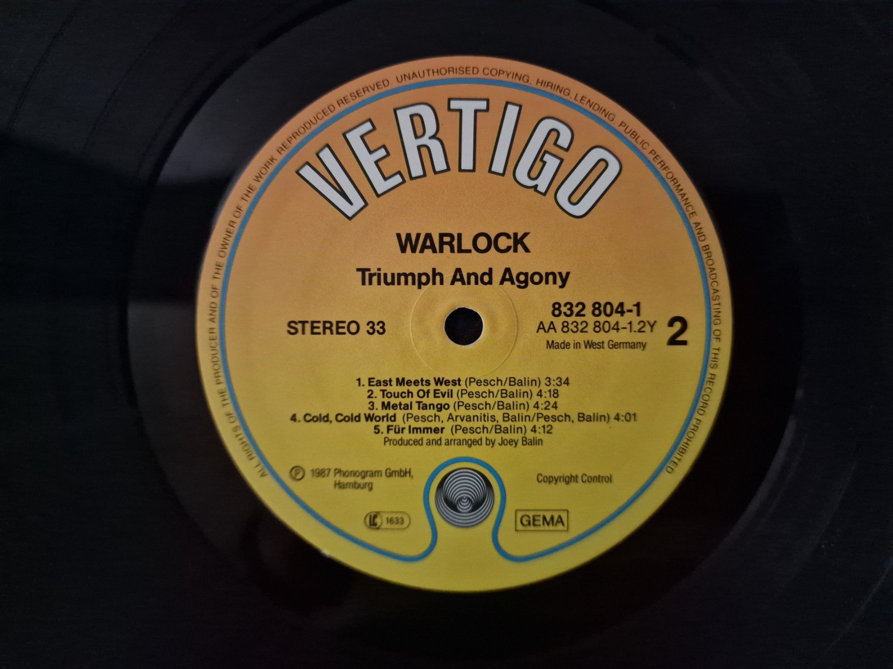 Schallplatten: Warlock LP – Triumph And Agony – Gebraucht aus Root von atelier22 2