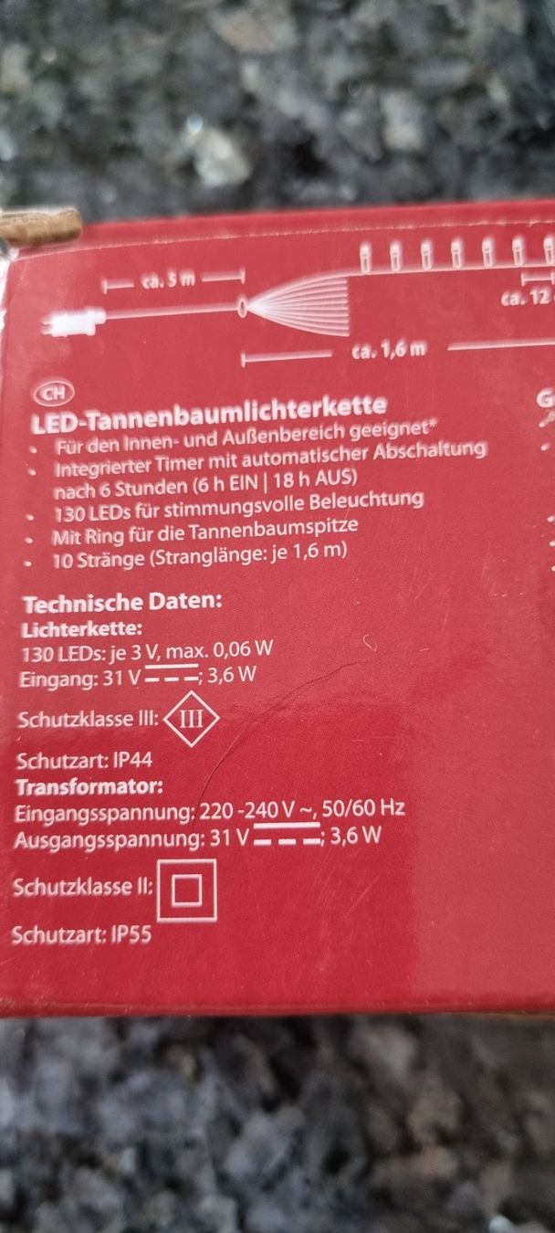 Ghirlande e barre luminose: LED-Tannenbaumlichterkette 130 LEDs warmweiss mit Timer – Nuovo (secondo la descrizione) da egliswil venduto da Maggy6 1