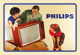 Blechschild-PHILIPS-FERNSEHER