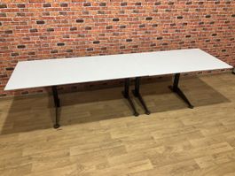 2 Bürotische höhenverstellbar, 80×120 und 80×160 cm