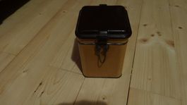 alte Vorratsdose Blech  13cm hoch