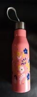 Isolierflasche Blumenmuster Edelstahl rosa 500ml neuwertig