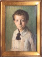 Adolf Beyer Pastell auf Holz 1911, (Portrait Victor Hardung)