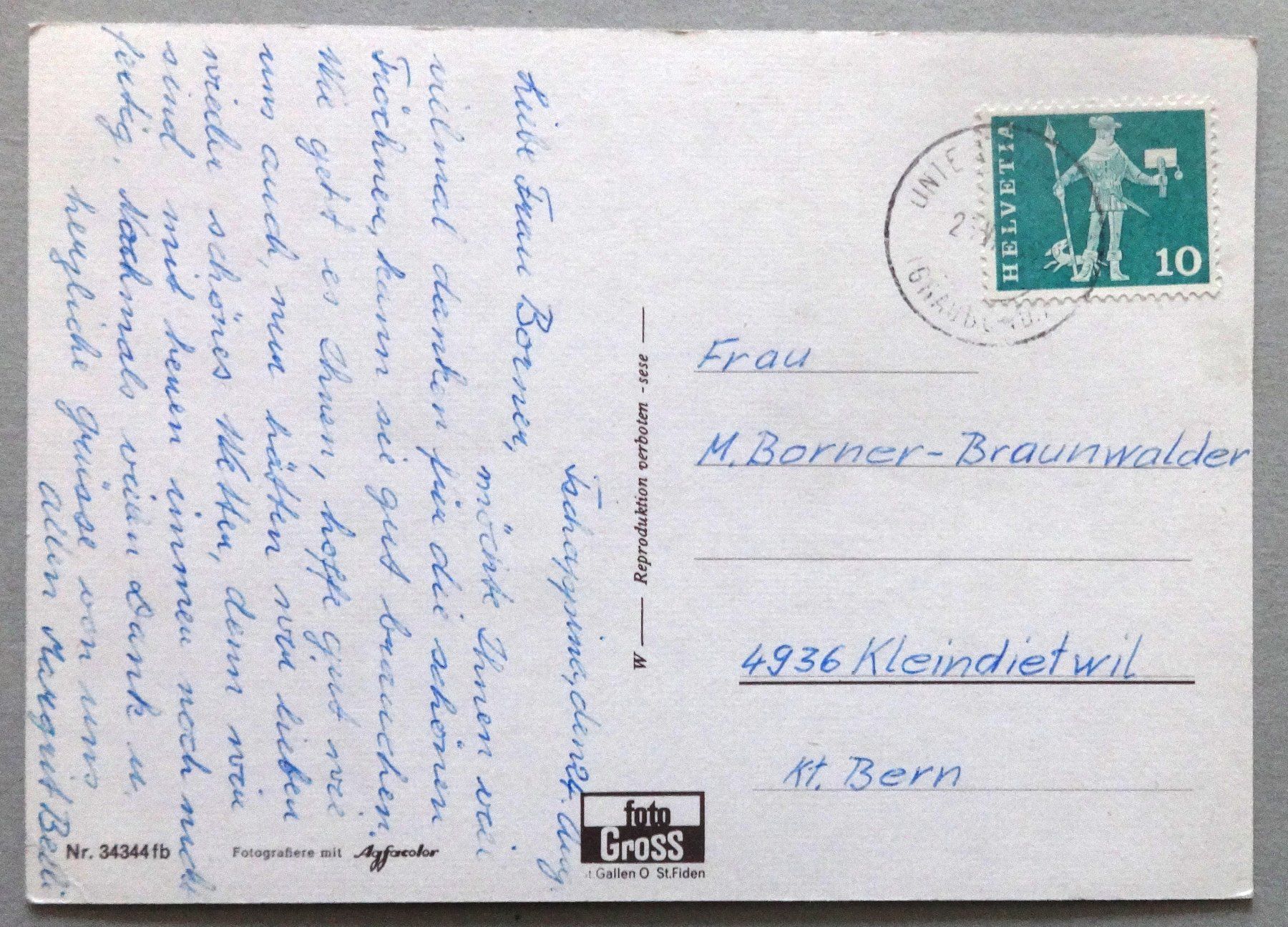 Cartoline postali: Gruss vom Heinzenberg – Usato da Fétigny venduto da Billy2miny 1