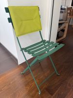2 Garten-Bistrostühle fermob,dunkelgrün, klappbar mit Kissen
