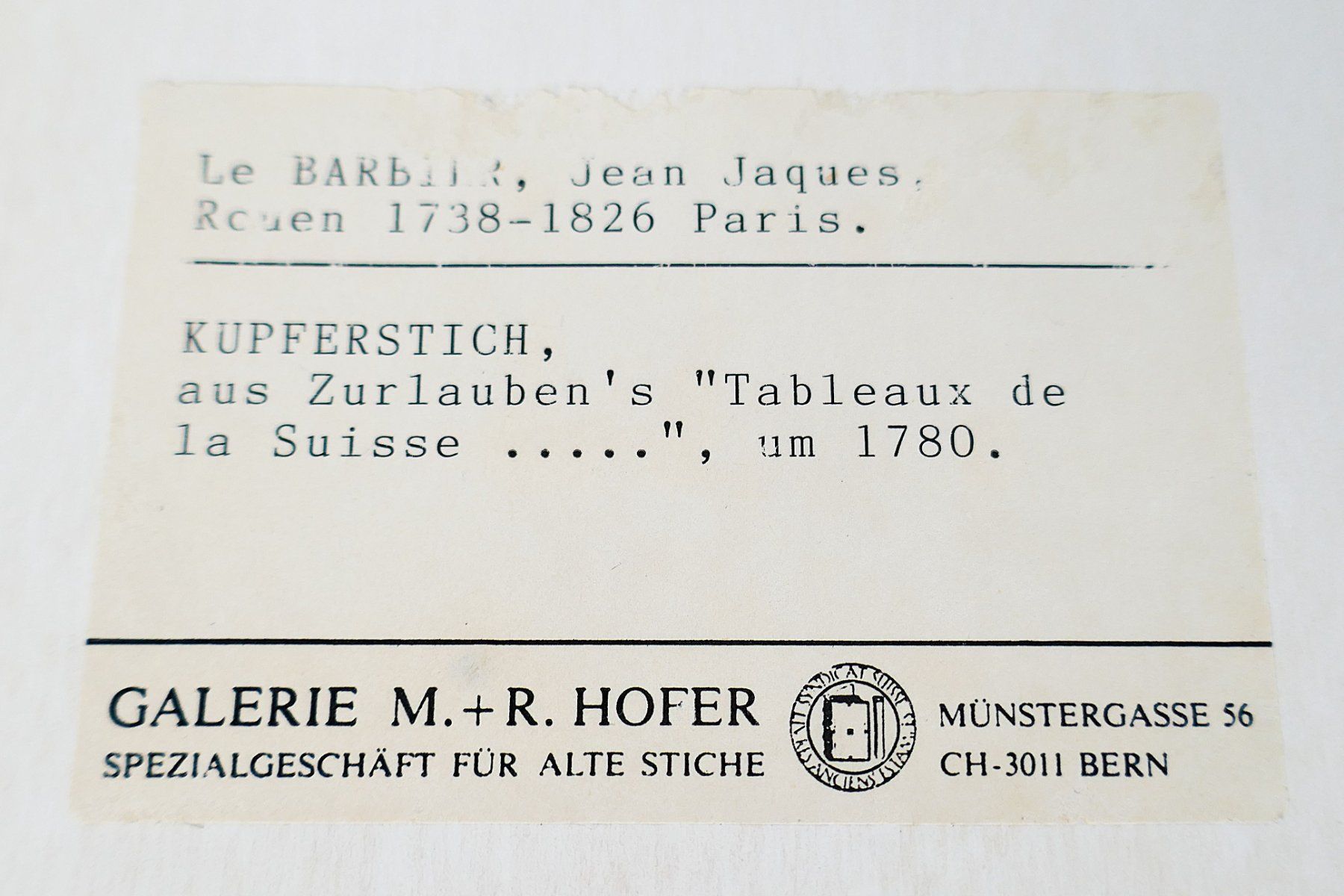 Dipinti: Grosses antikes Gemälde von Bern um ca. 1780 – Usato da Urtenen-Schönbühl venduto da Restwert_Schoenbuehl 4