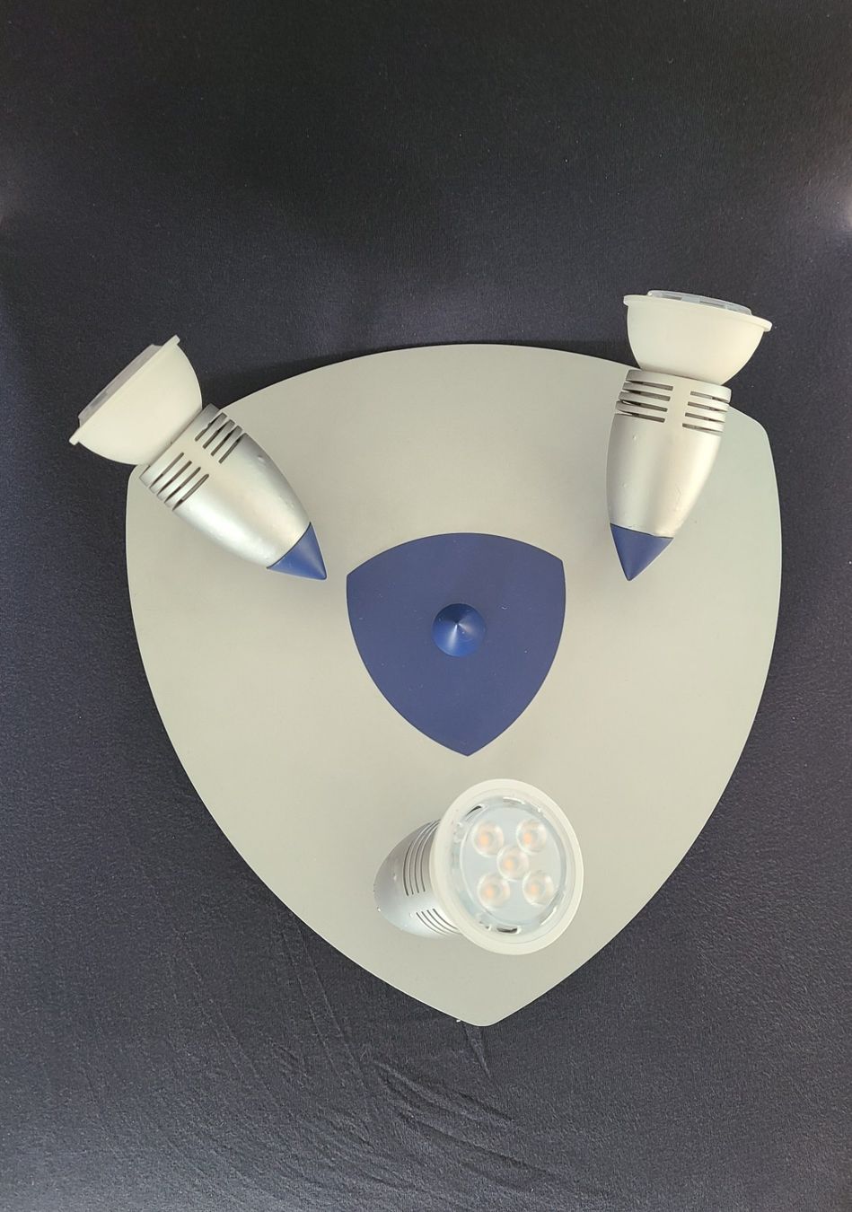 Kronleuchter & Deckenlampen: Design Deckenlampe, 3-flammig, Alu/Blau – Gebraucht aus Egg b. Zürich von alpenchueli 5