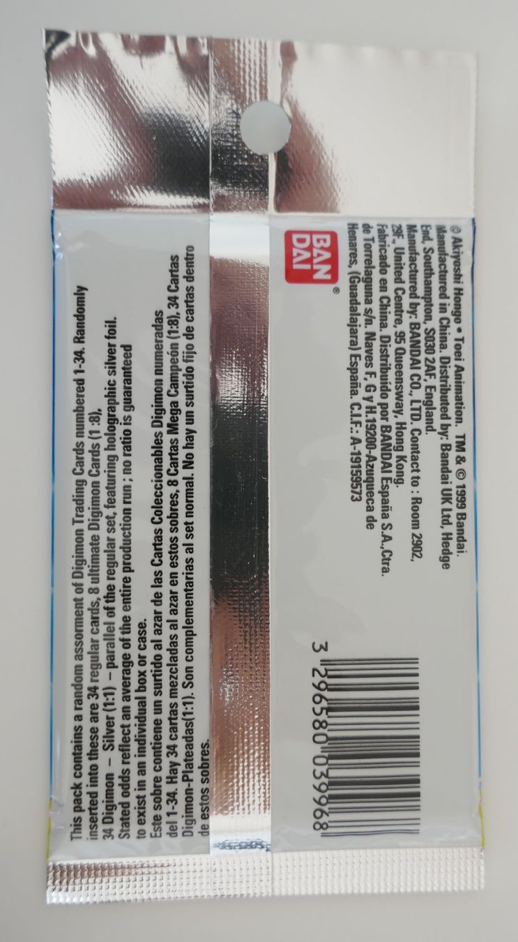 Bandai Carte collezionabili: Digimon Animated Series 1 sealed booster 2000 ES – Nuovo e nell'imballaggio originale da Biel/Bienne venduto da DigiPok 1