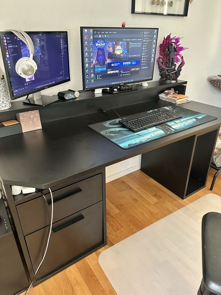 Schreibtische: Gaming Desk / Computer Desk 160 cm – Black – Storage & Cable – Gebraucht aus Winterthur von Idk21