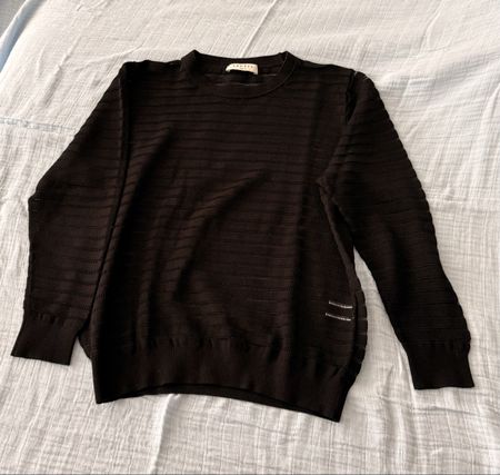 Pullover Sandro schwarz mit Strukturmuster Grösse 2/M