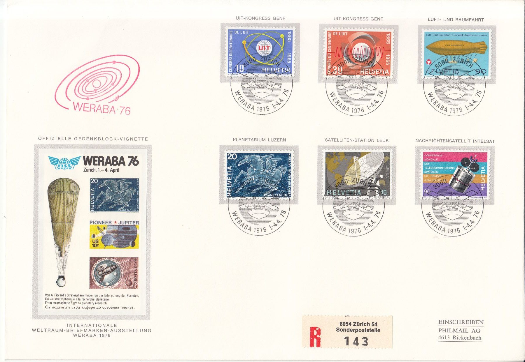 Alle Briefmarken: WERABA 76 Grossbrief – Gebraucht aus Bürglen TG von StampGraf