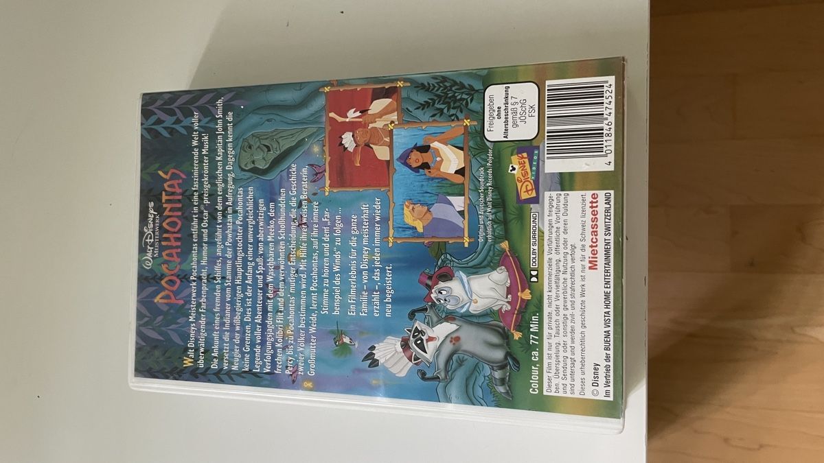 Tutti i VHS: Disney Pocahontas  – Usato da Volketswil venduto da Vicobe 2