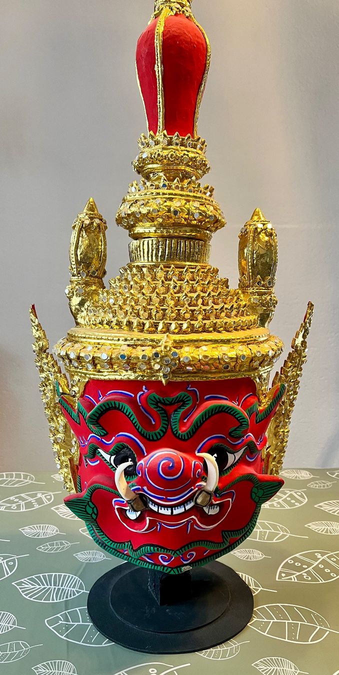Tutte le decorazioni: Thai Khon Maske Deko / Farbe Rot – Usato da Uffikon venduto da san123day 5