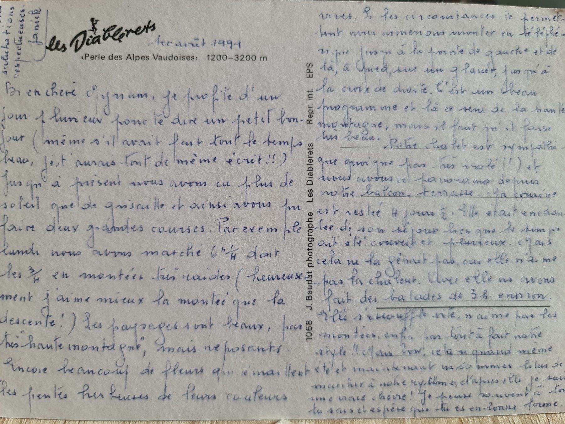 Cartoline postali: Ansichtskarte Les Diablerets Waadt – Usato da Dintikon venduto da Vexi 1