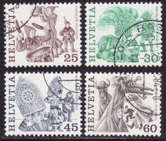 Satz SBK-Nr. 676-679 (Volksbräuche 1982-1984) gestempelt