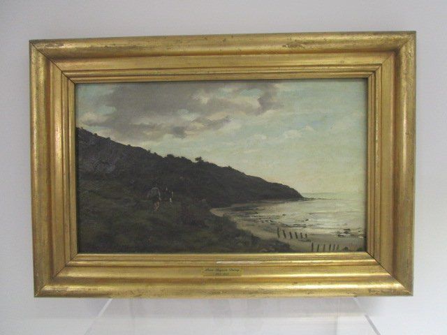 Léon Auguste Perrey 18411900 Wanderung am Meer Oel sign Kaufen