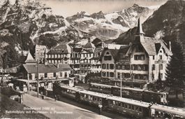 Grindelwald- Bahnhofstrasse-Hotel Bahnhof-Karte ungelaufen