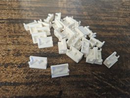 lego 3937 lot de 30 pièces White Hinge Brick 1 x 2 Base