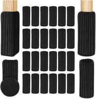 Stuhlsocken – 24er-Set für optimalen Schutz - Schwarz