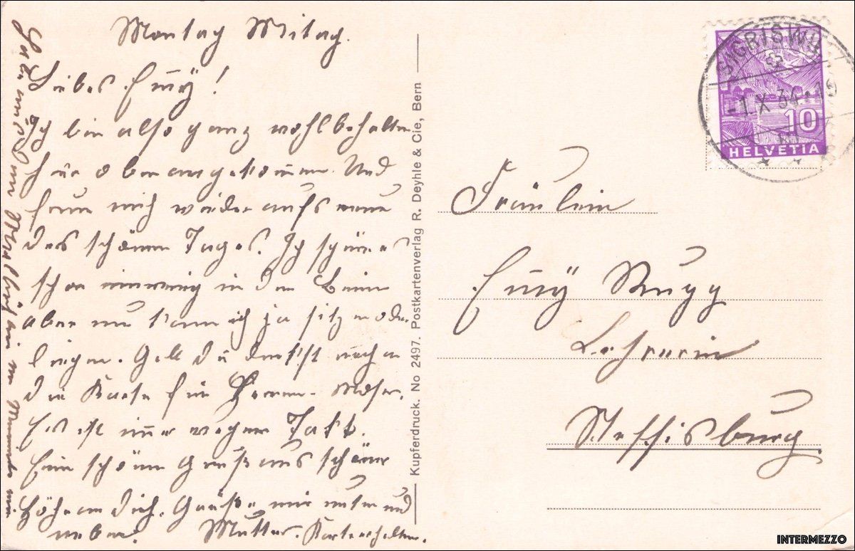 Cartoline postali: Sigriswil BE // 1934 Gemeinde-Gewölbe – Usato da Basel venduto da intermezzo12 1