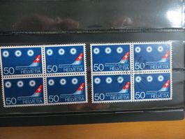 2x Sondermarke Flugplatz Genf 1968 Viererblocks ** / ⦿ET