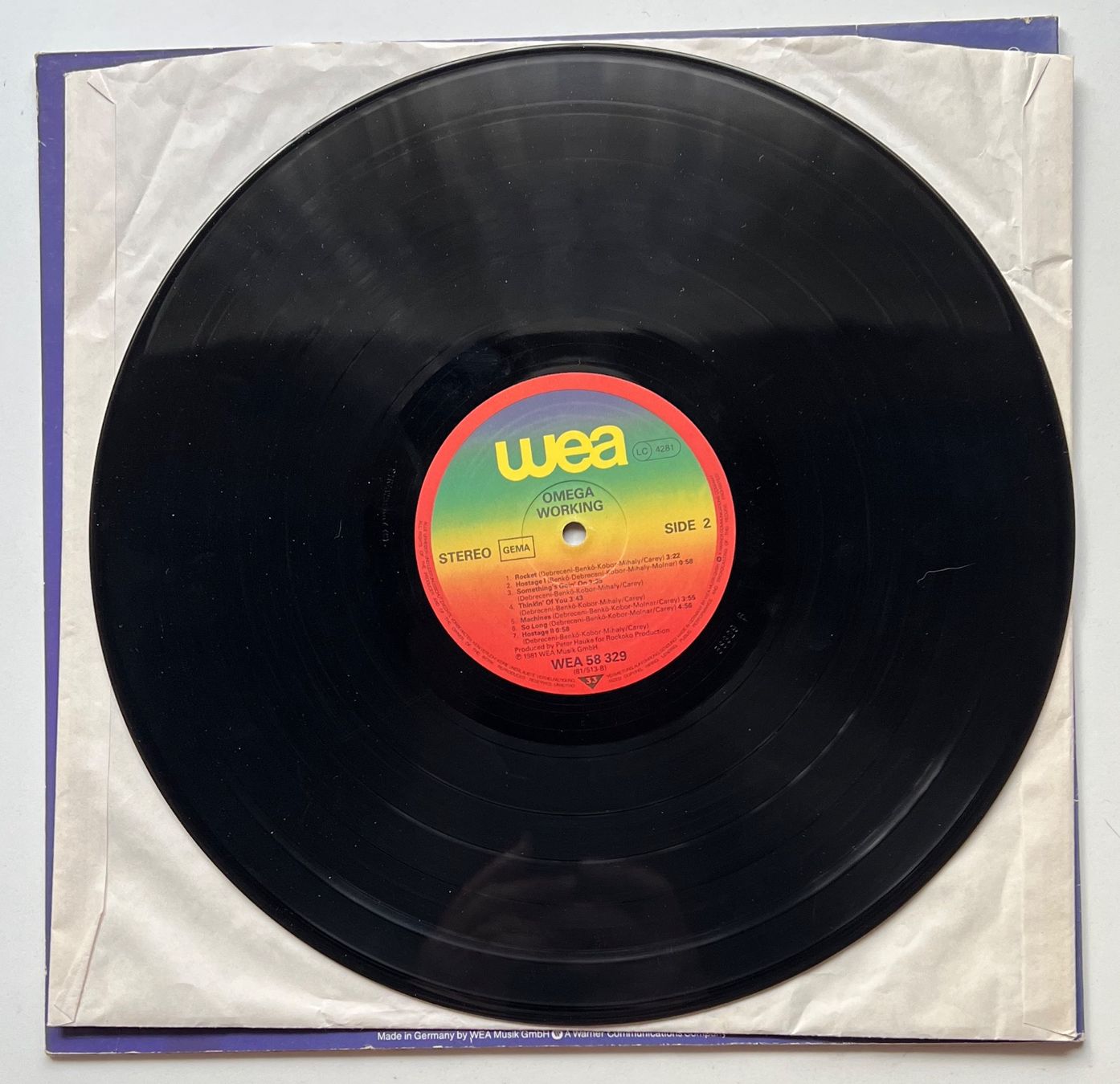 Dischi in vinile: Omega / Working (1981) – Usato da Näfels venduto da rottabi 2