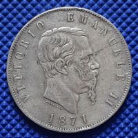 5 Lire 1871 Italia en argent
