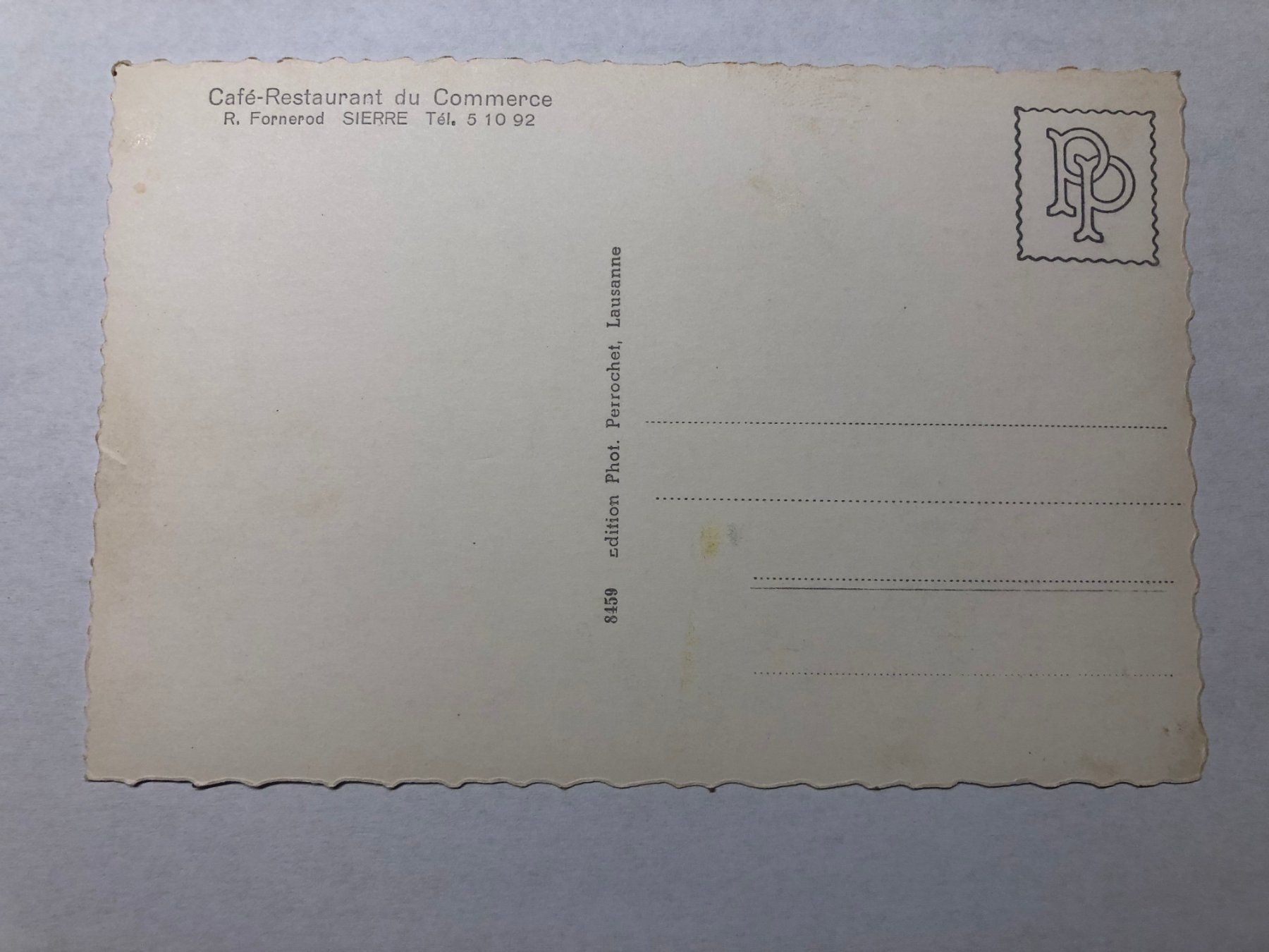 Cartoline postali: Ansichtskarte Café Restaurant du Commerce Sierre alt – Usato da Pfäffikon ZH venduto da Waltoversand 1