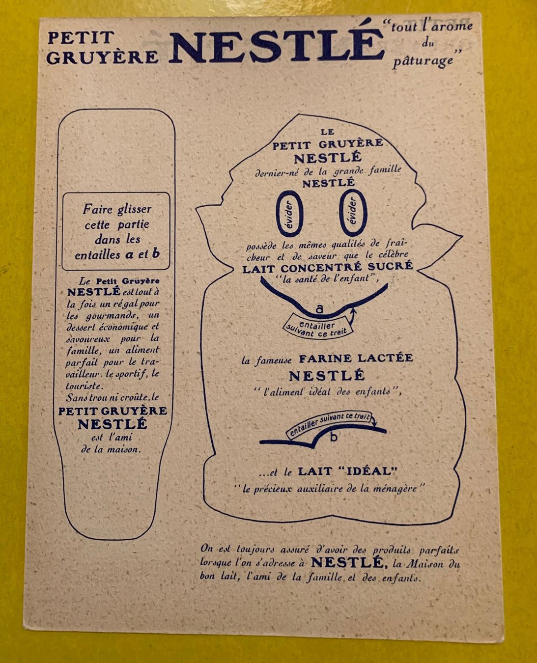 Grafica & Litografie: Nestlé Werbung / Bastelbogen – Usato da Bern venduto da Artbrokerswitzerland 1