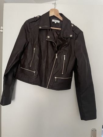 Damen Kunstlederjacke braun Grösse 42 neuwertig