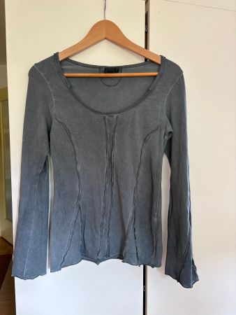 Langarm Shirt NILE graublau Grösse S